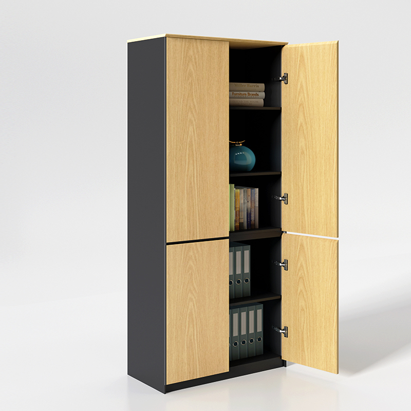 富路达办公室木制文件柜资料柜带锁收纳柜板式办公柜