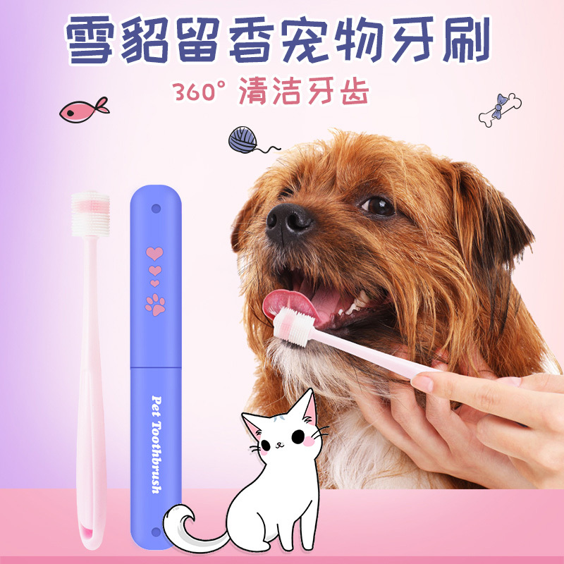 雪貂留香宠物牙刷一支宠物牙刷犬猫通用宠物牙刷