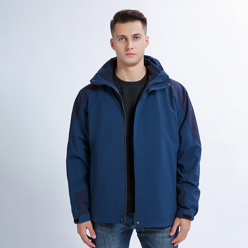 冲锋衣男新款三合一可拆卸两件套情侣冬季抓绒防风外套户外登山服908