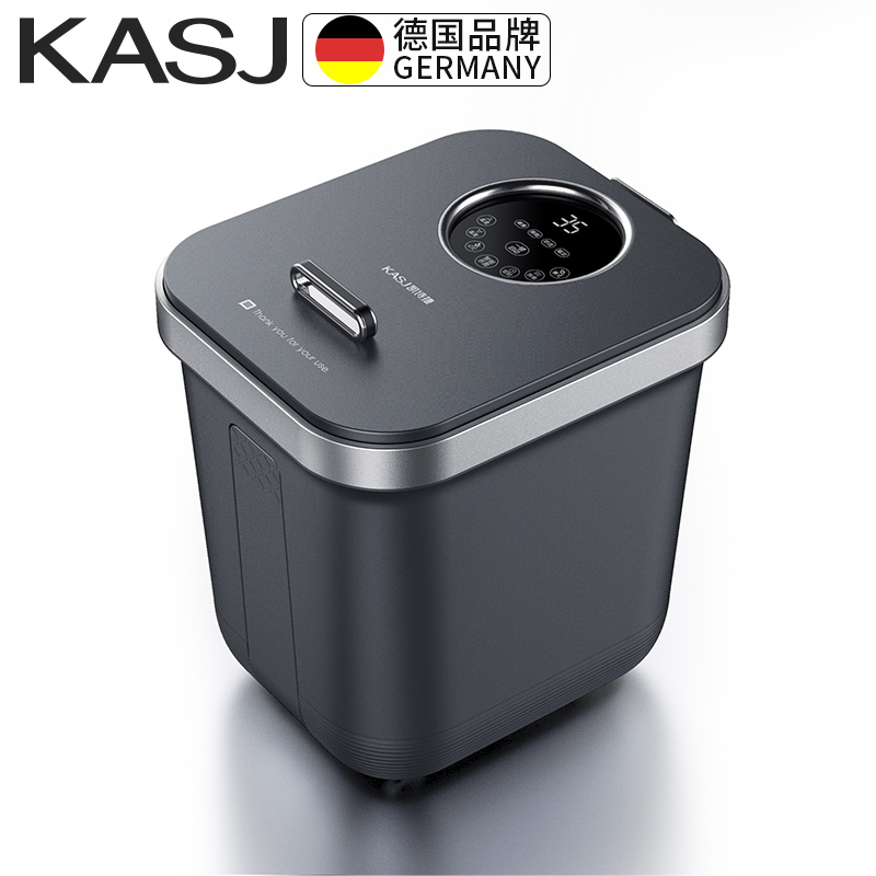 德国KASJ（凯诗捷）Z201泡脚桶电动按摩洗脚盆加热恒温家用全自动过小腿足疗足浴盆 釉底红