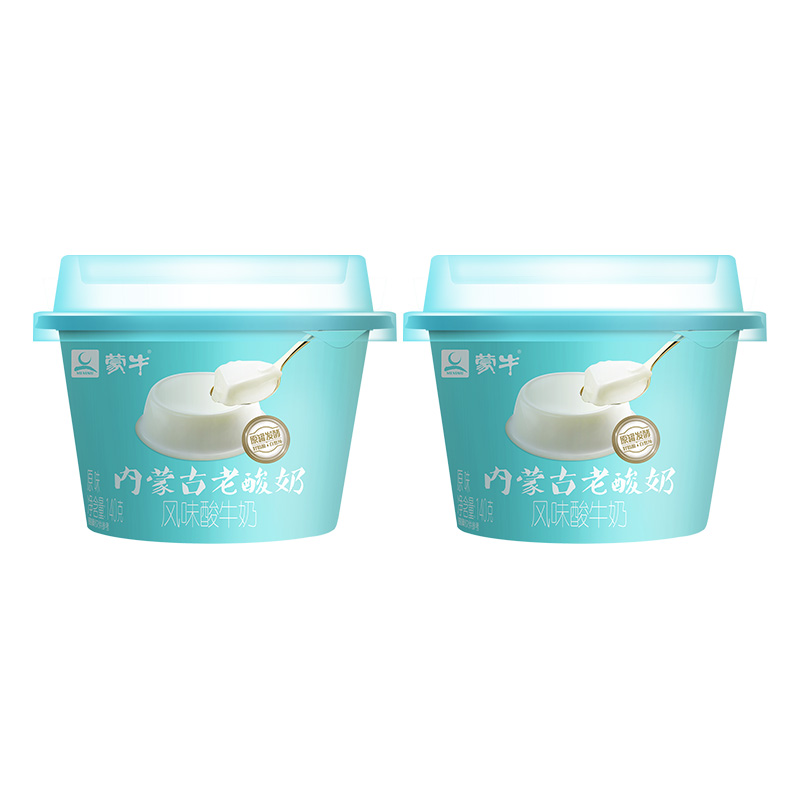 蒙牛 内蒙古老酸奶 风味酸牛奶 原味 140g高清大图