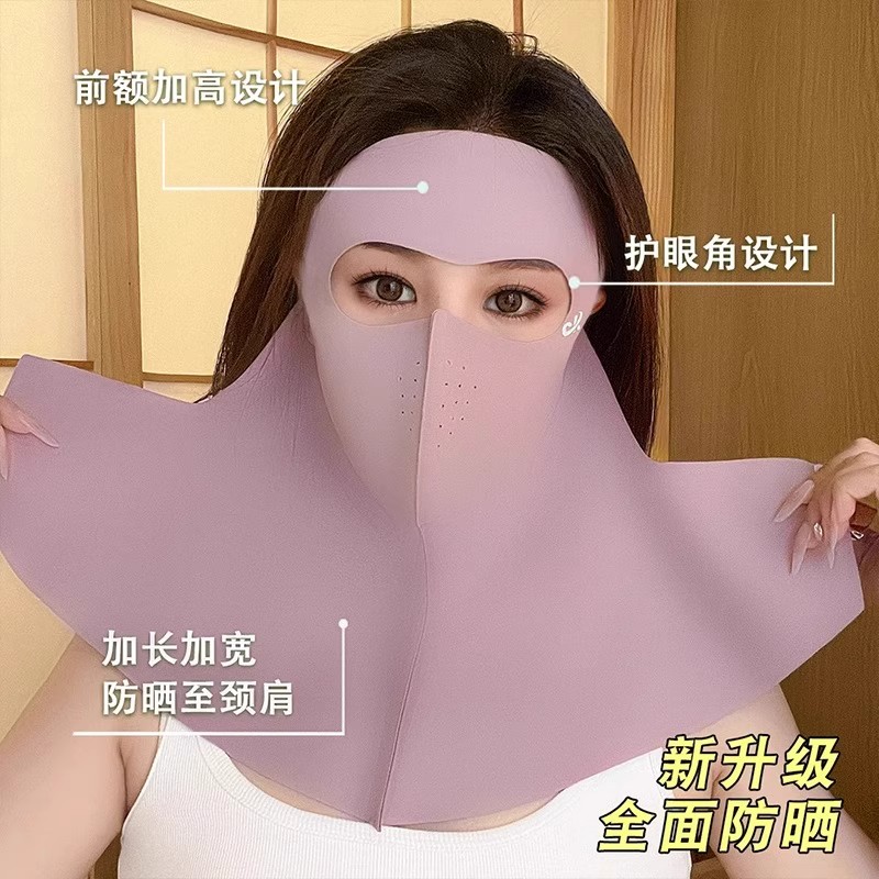 防晒面罩口罩女立体高颜值夏季2025新款防紫外线遮全脸护颈脸基尼高清大图