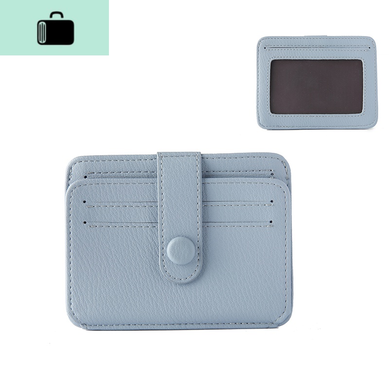 ColvonKlona迷你小卡包女超薄多卡位零钱包驾驶包一体卡片包NEW LAKE 天空蓝