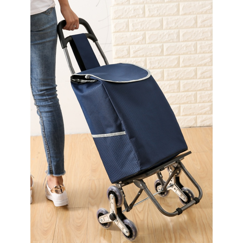 购物车买菜车手拉车弹痕折叠小推车拖车拉杆便携家用老人货小拉车爬楼