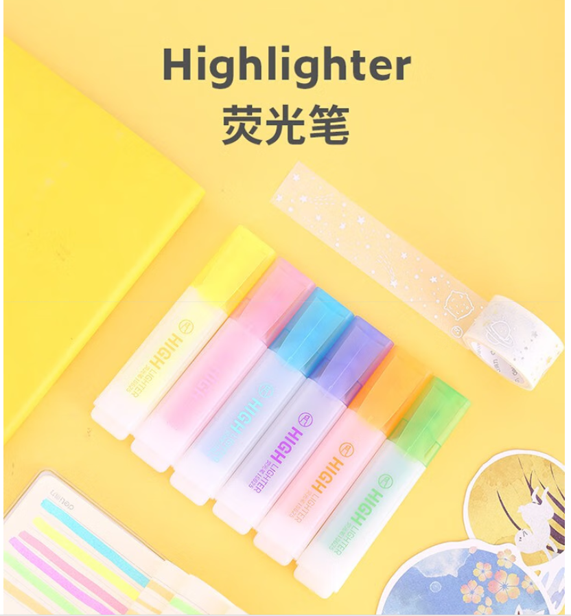 得力S625荧光笔(橙)(6支)
