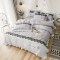 美帮汇粉色被套四件套公主风床裙少女心一米五床罩 荷叶边被罩1.8×2.2