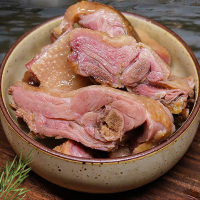[中华特色]六安馆牧鹅风干咸香板鸭腊鸭1只/(700-850)g 安徽特产手工腌制风干鸭腊肉