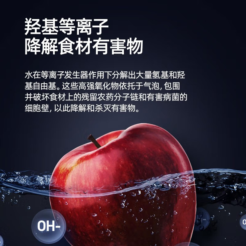 LISM 果蔬清洗机洗菜机食材净化机家用水果消毒机多功能解毒净食机 太空灰单机双桶高清大图