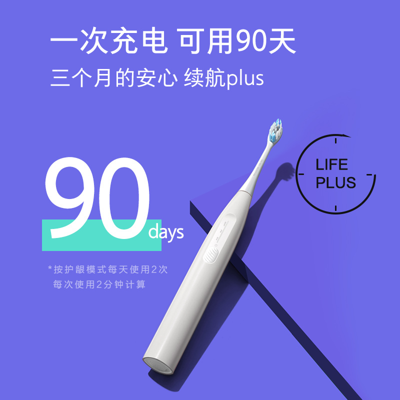 小米有品贝医生声波电动牙刷女E0情侣套装学生男防水软毛家用