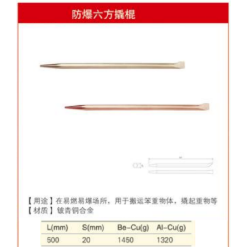 四凯铍青铜六方撬棍SK-OS-187把高清大图