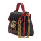 GUCCI 古驰 女士黑色GGMarmont系列迷你手提包 583571-0OLFX-8277