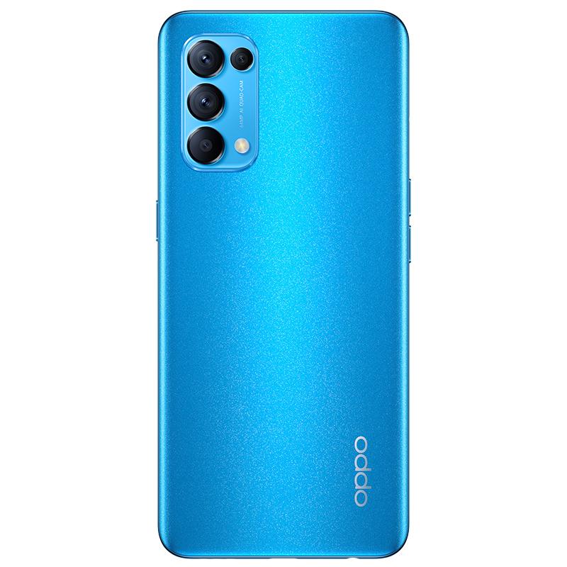 opporeno55g极光蓝8gb128gb骁龙765g6400万水光人像四摄65w闪充轻薄