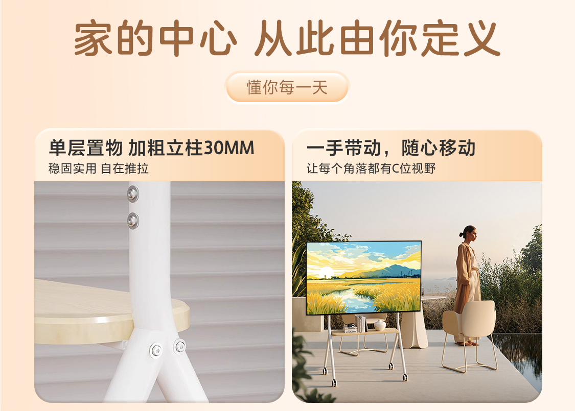 创维艺术电视55寸 可移动直播大屏会议机(松露黑)高清大图