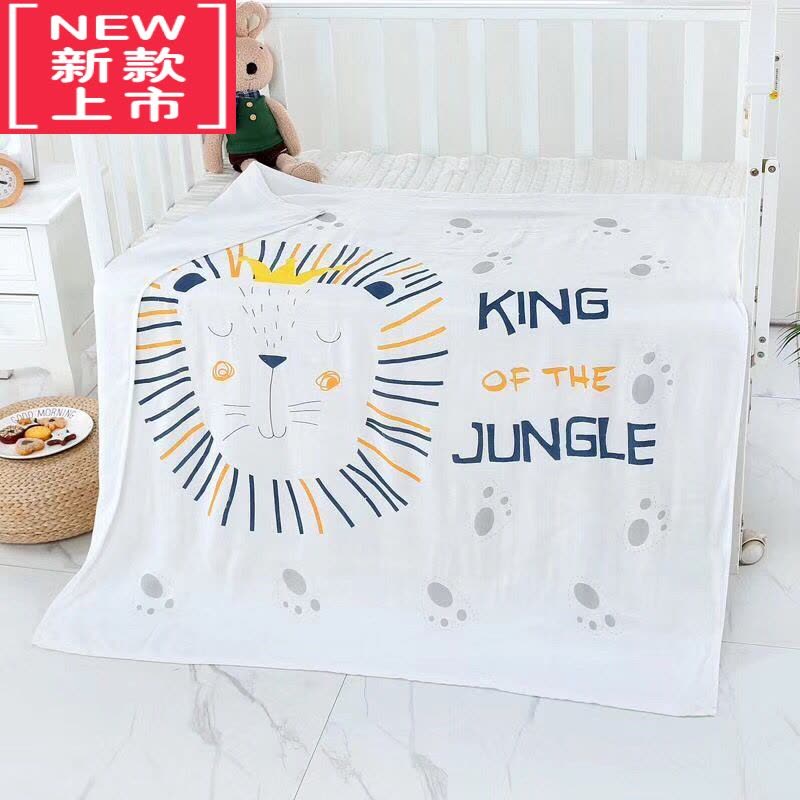 可莉允婴幼儿浴巾吸水儿童宝宝双单层纱布超柔洗澡巾毛巾被 夏季薄图片