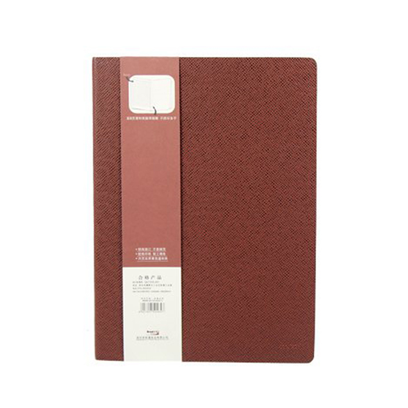 前通 交叉纹皮面笔记本 DV68-A501 A5 152页 咖色