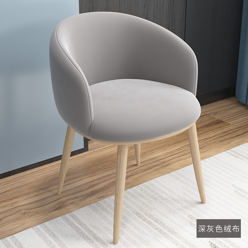 北欧风椅子现代简约书桌椅创意电脑化妆凳子靠背家用成人餐椅高清大图