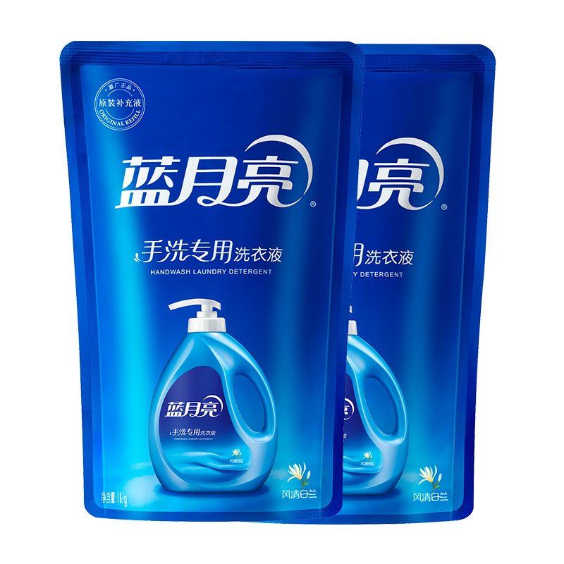 蓝月亮手洗专用洗衣液 6斤套装 1kg瓶*1+1kg袋*2 手洗去油污高清大图