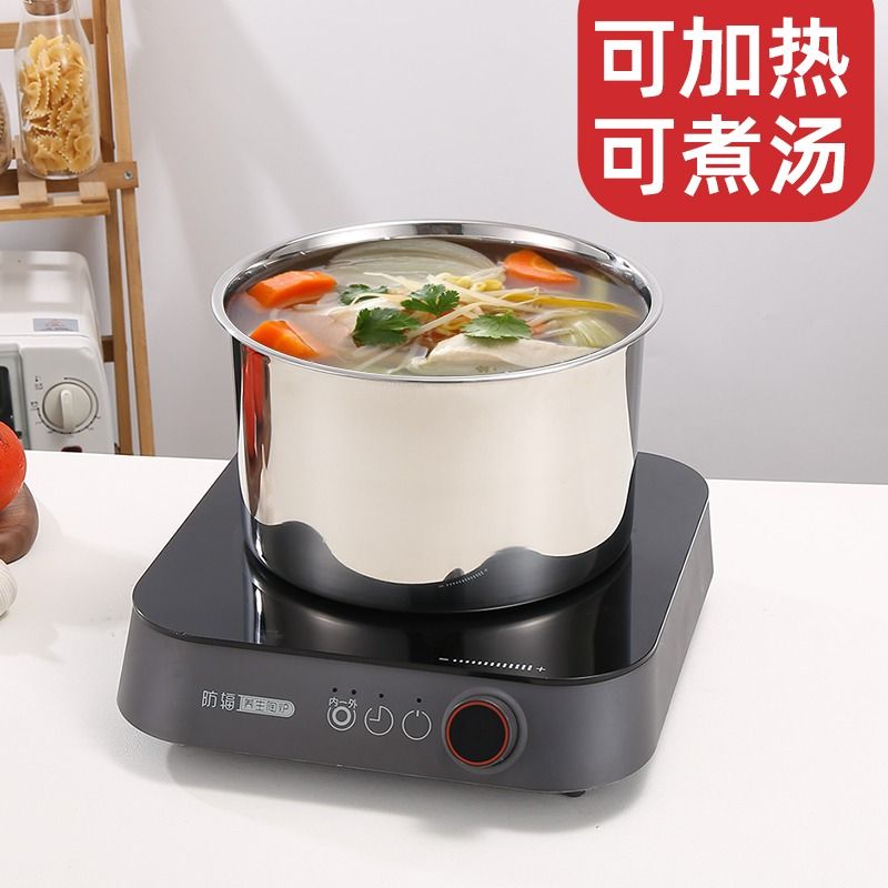 [补贴10%]304调料罐不锈钢加深加厚带盖调料瓶圆形油盆打蛋盆面盆调料缸高清大图
