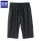 罗蒙短裤男夏季薄款松紧直筒宽松阔腿男士休闲冰丝速干运动七分裤