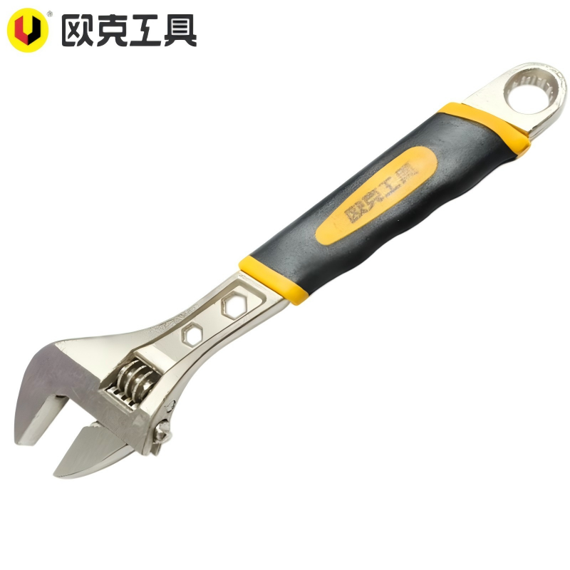 欧克 镍铁活动扳手活口扳手双色手柄 12寸300mmOK-6301 12寸300mmOK-6301