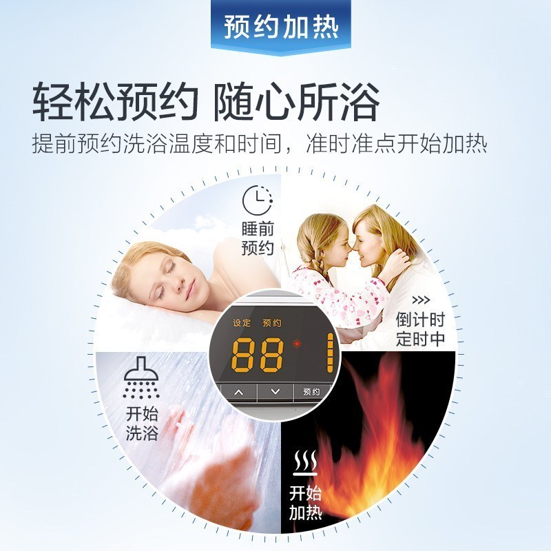 AO史密斯80升电热水器 无地线可安装 专利安全隔电 金圭内胆 速热节能 一键中温保温E80VDS 预约洗浴