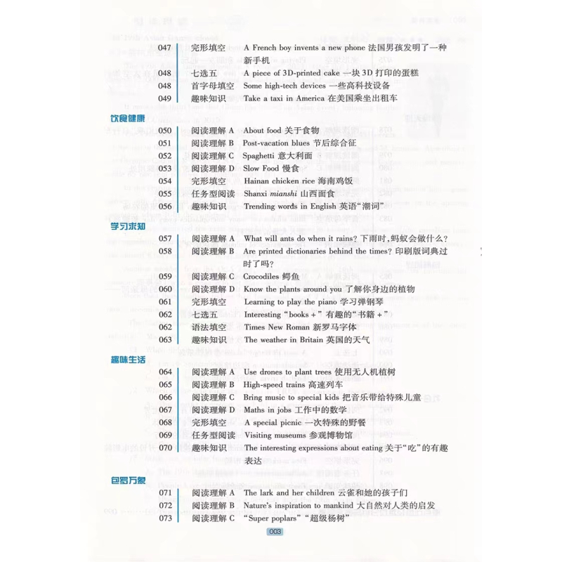 点津英语时文(第12辑) 八年级/初中二年级 [正版]2024版点津英语时文阅读理解七年级第12辑12期 初中必刷题库7