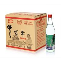 北京二锅头 新一代牛 百年 陈酿白酒 白牛二/牛白瓶 42度 500ml*12瓶 整箱装 浓香风格白酒