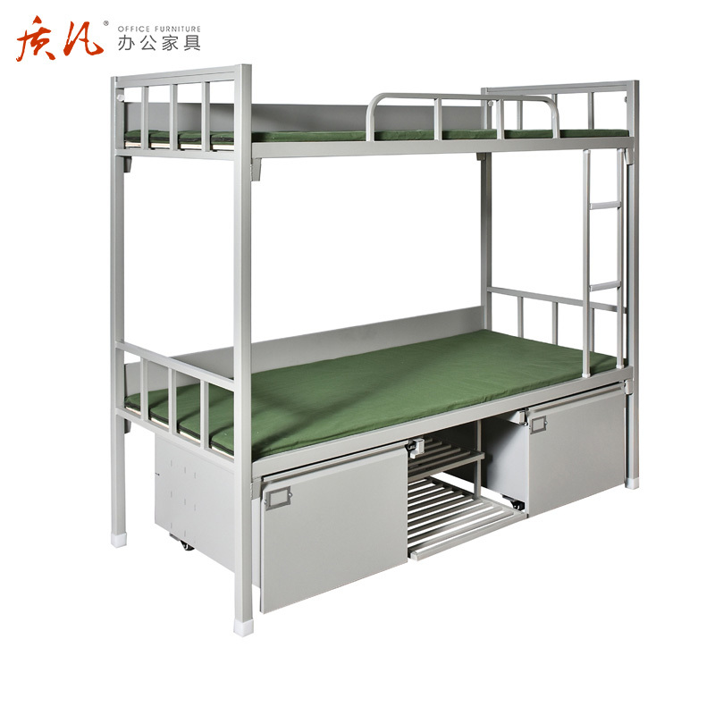 质凡制式上下铺营房高低床钢架高低床宿舍组合营具单层床军训床宿舍床