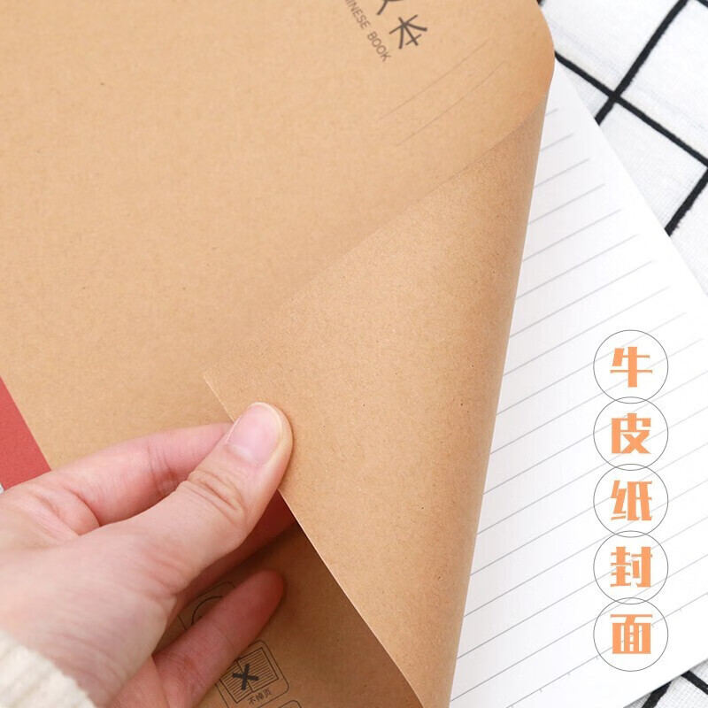 晨光(M&G)MPYJPK60A语文B5学科本40页/本 四本装牛皮纸封面笔记本 学生作业本练习本 初中高中科目本子