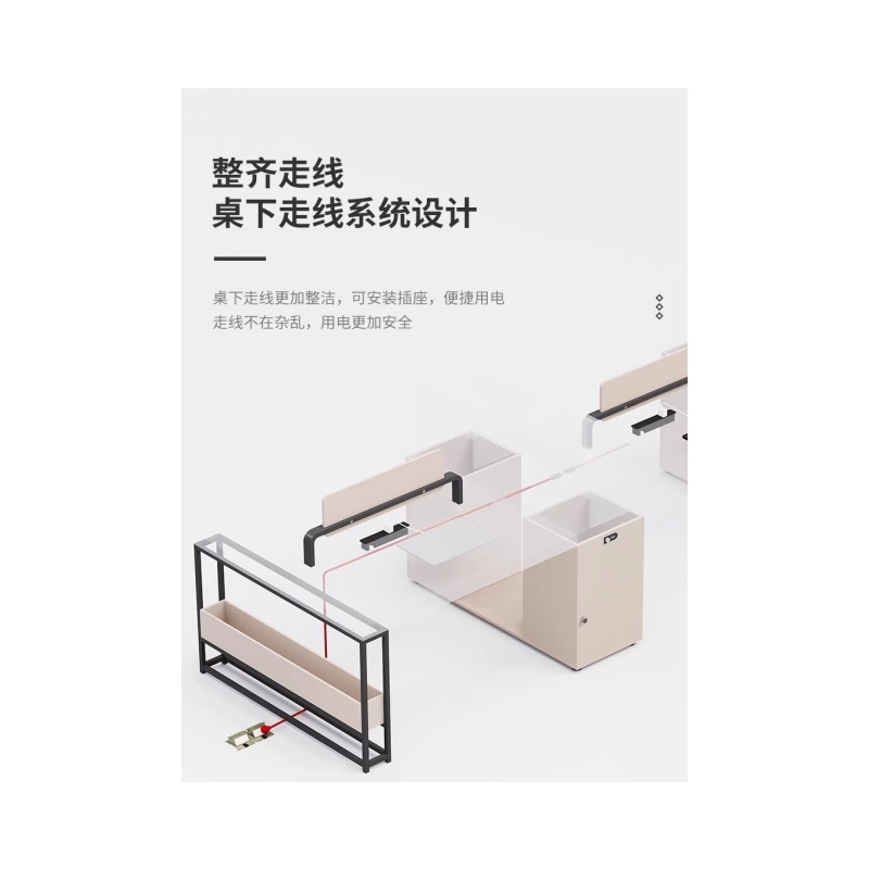 铭思达屏风工位1.4米单人张高清大图