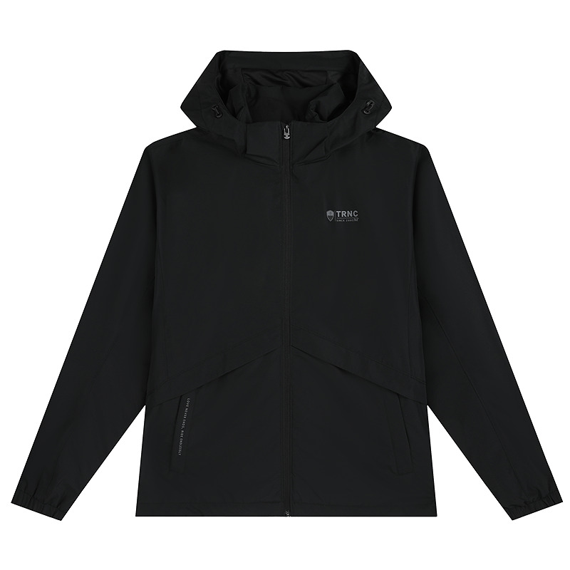 361°男装新款绒里风衣常规舒适运动外套552444610 超级黑 3XL