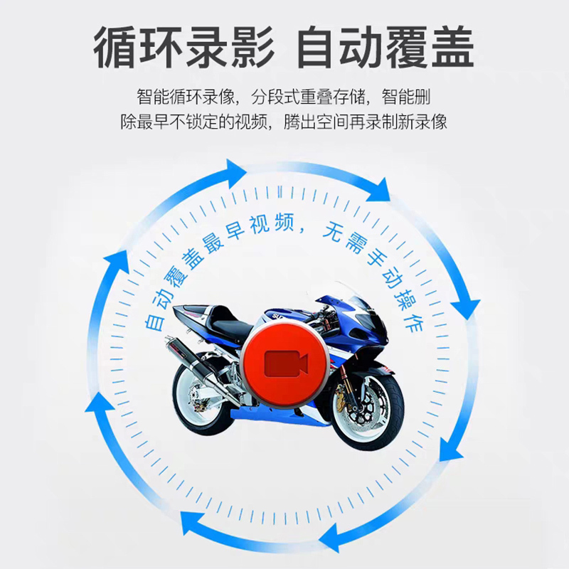唯赛思通 摩托车行车记录仪尊享版A6L 标配+128G卡