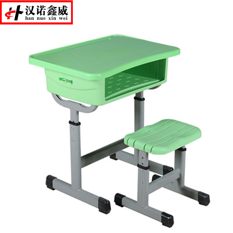 汉诺鑫威中小学生培训补习班学习桌学校写字桌套管升降塑钢课桌椅高清大图