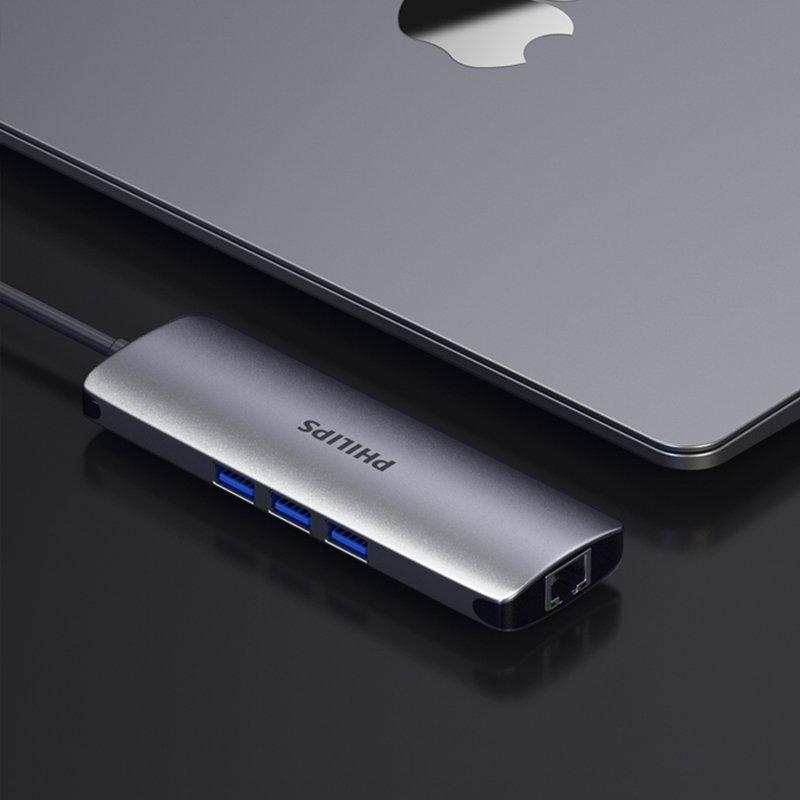 飞利浦type-c拓展坞电脑转换器 转接头笔记本扩展macbook pro苹果配件air投影仪转换器HDMI