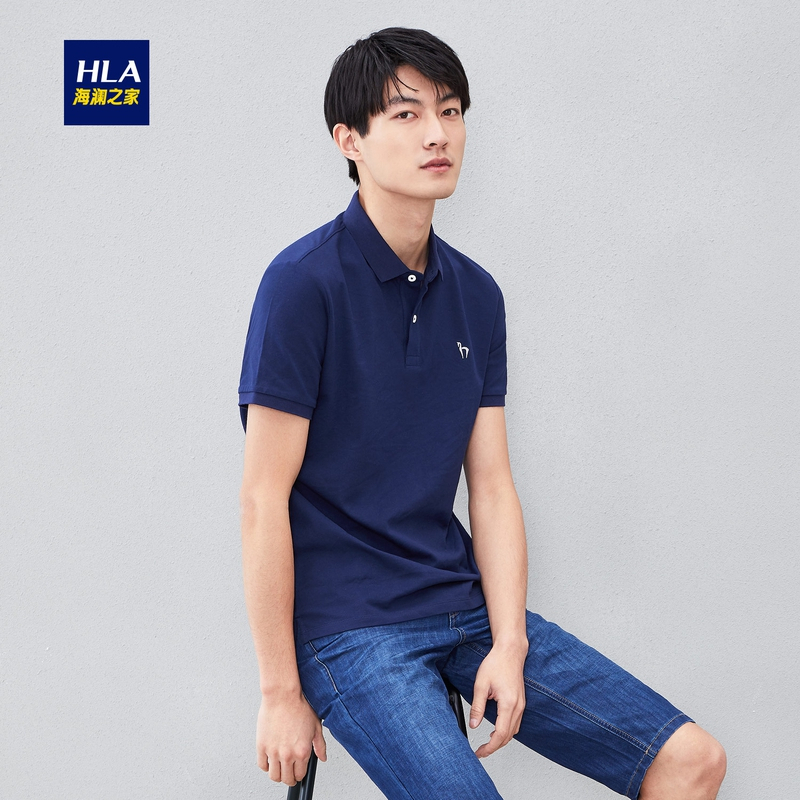 hla海澜之家短袖polo男装hntpj2r001a