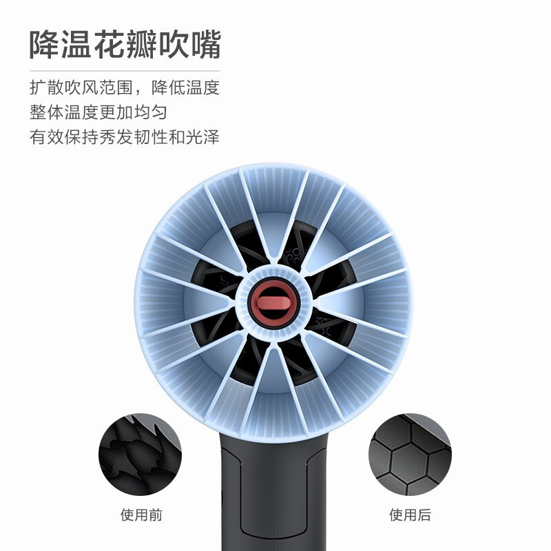 飞利浦(Philips) 电吹风机 家用大功率 负离子吹风机 吹风筒恒温护发 速干可折叠 BHD315/05 小花筒