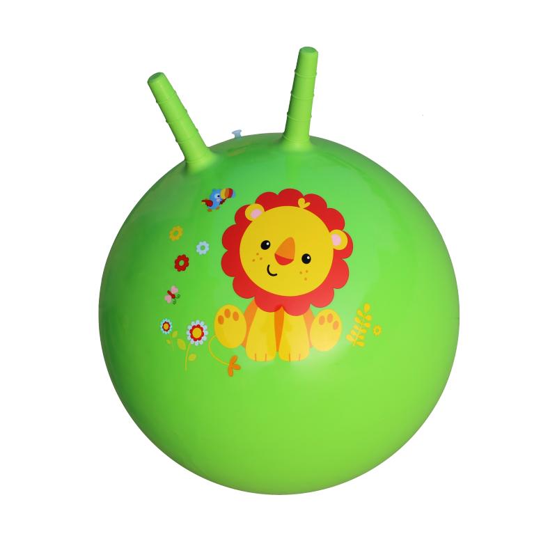 费雪(Fisher Price)玩具 儿童玩具球 宝宝跳跳球羊角球45cm(绿色 赠充气脚泵)