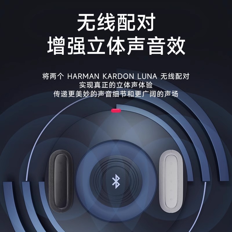 哈曼卡顿LUNA桌面蓝牙音响-灰色高清大图