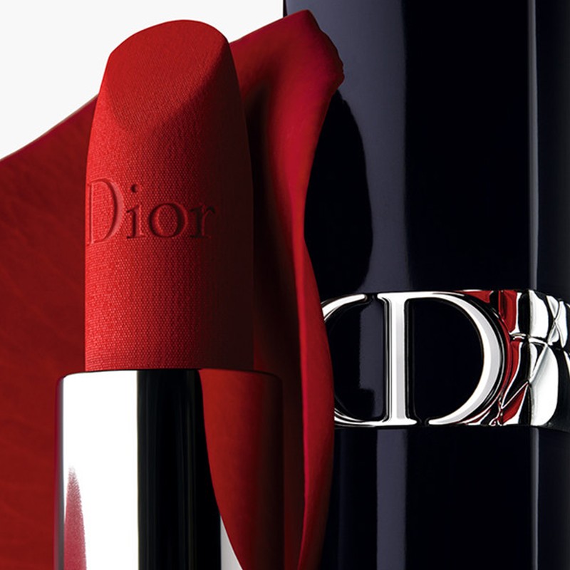 迪奥(Dior)全新烈艳蓝金唇膏口红 保湿滋润口红哑光丝绒 礼盒礼物送女友老婆 888橘调正红-哑光3.5g高清大图