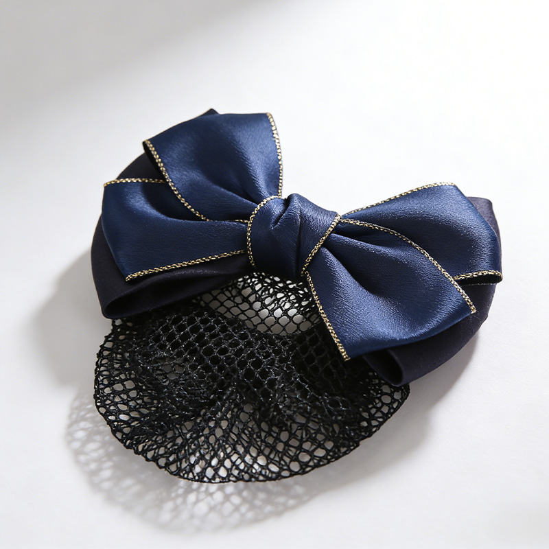 山之只 职业头花蝴蝶发夹 藏青金边 个高清大图