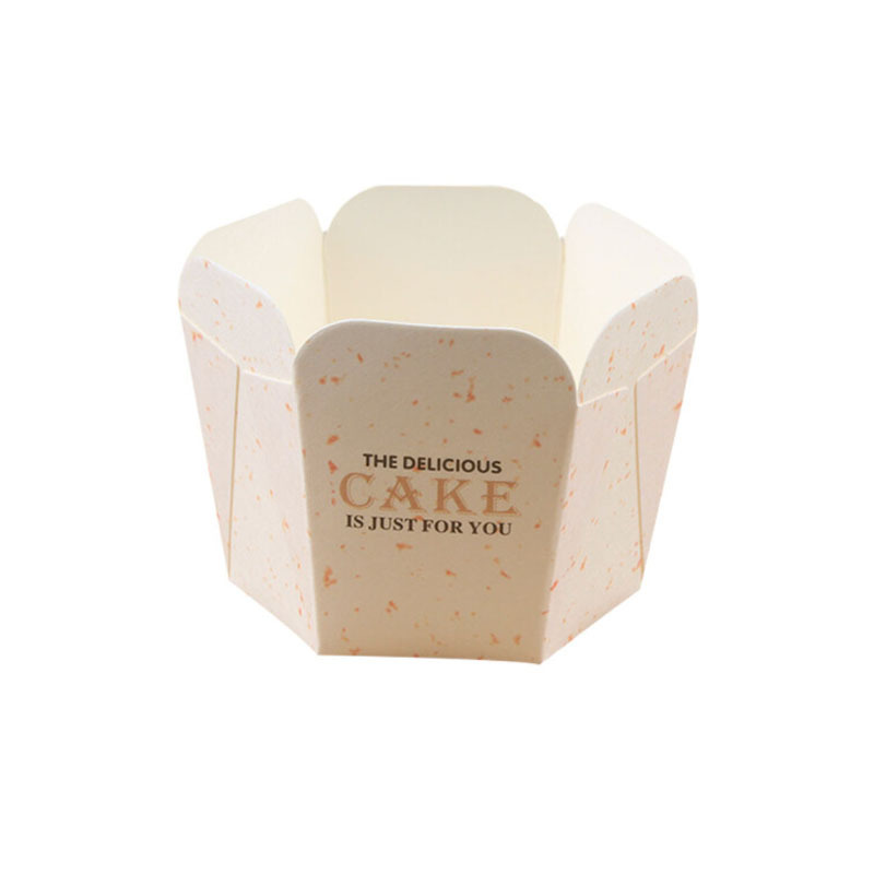 戚风杯子蛋糕纸杯 烘焙家用耐高温烤杯模具 可蒸 浅色-六角杯-100只