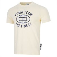 彪马(Puma)男装2023夏季新款运动服时尚印花宽松舒适休闲服棉质短袖圆领T恤 536956-41