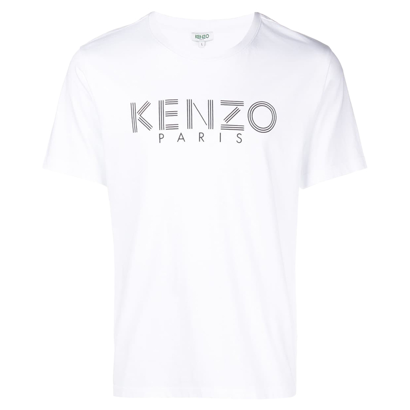 [直营]Kenzo高田贤三 男士全棉字母LOGO印花圆领短袖T恤 F005TS0924SG