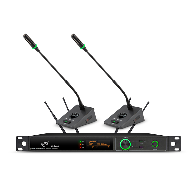 会议有线话筒麦克风 一拖二会议