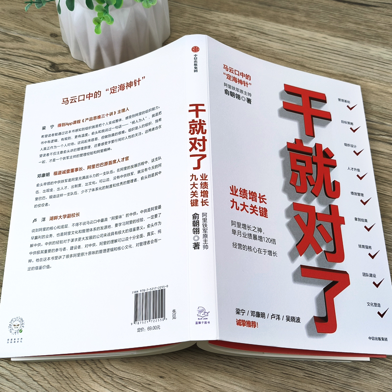 [正版]干就对了 业绩增长九大关键 阿里巴巴原B2B直销总经理俞朝翎著 成年人零基础入门解析书籍企业经营解读参考阅读书