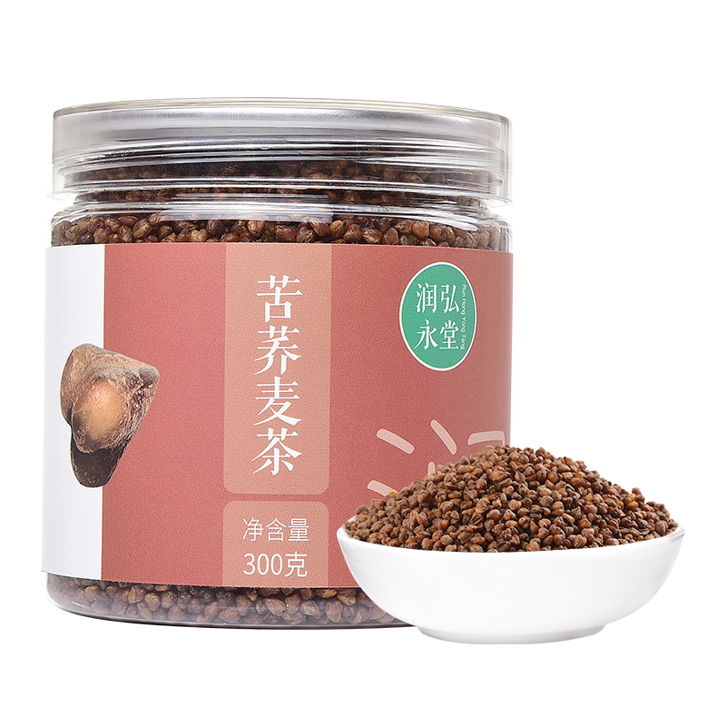 润弘永堂 黑苦荞茶300g/罐 全胚芽全颗粒