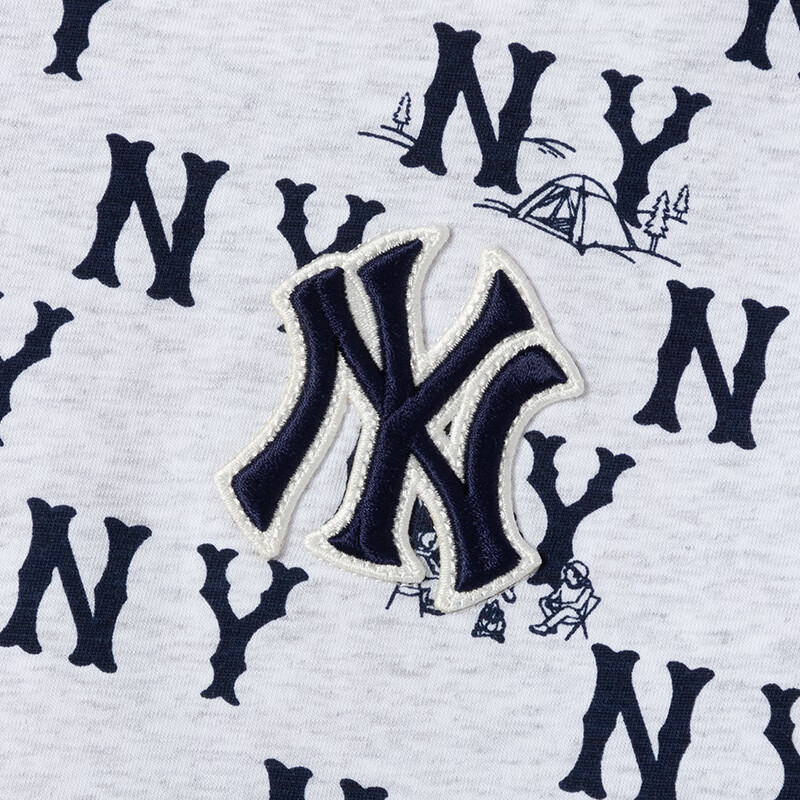 美职棒(MLB)男女儿童T恤复古时尚潮流简约短袖7ATSMP243-50MGL