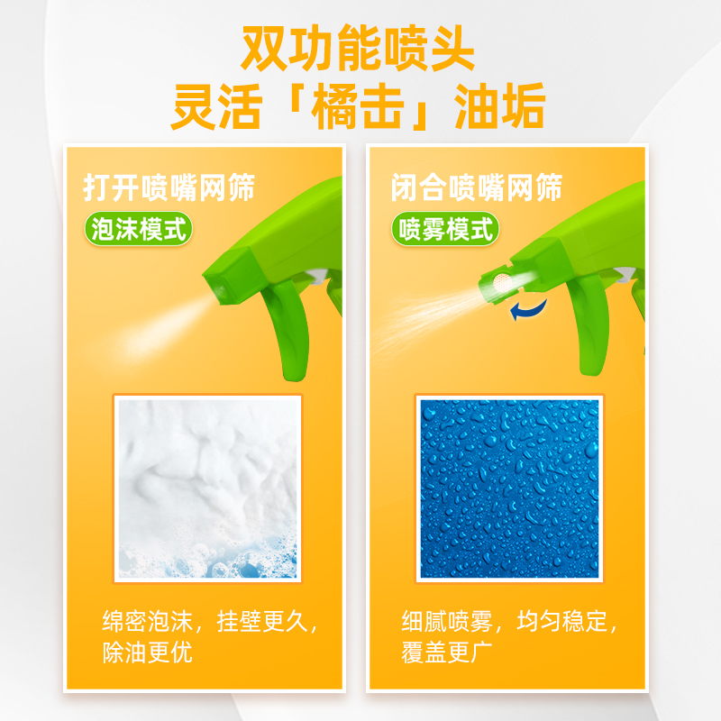 水卫士厨房重油污净480g/瓶 带喷头高清大图
