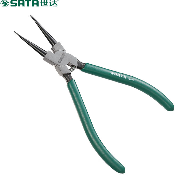 世达(SATA)7寸卡簧钳卡簧钳曲口直头弯嘴穴用直口卡簧钳7“ 72004