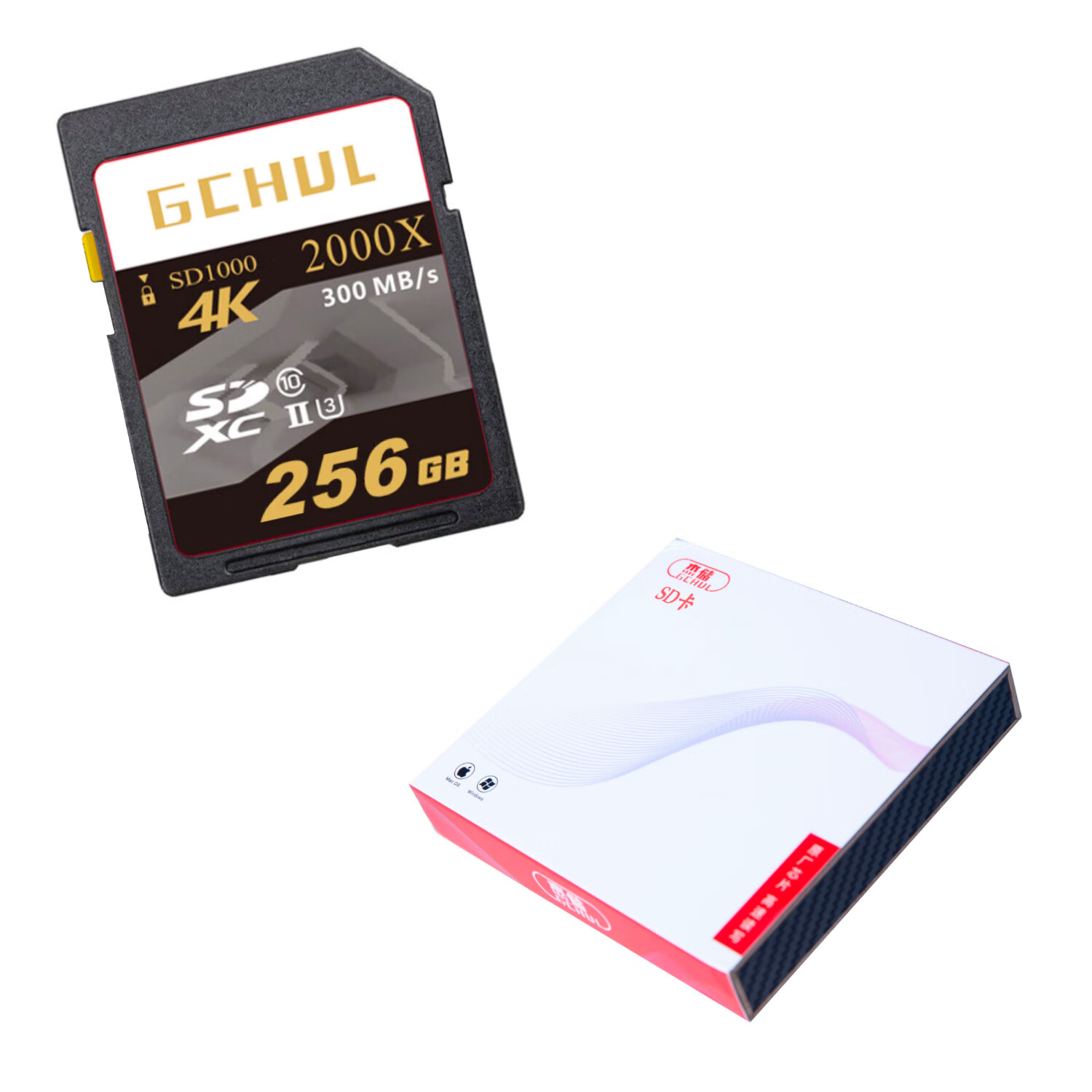 杰储(GCHUL) SD1000 256G SD卡 存储卡 (计价单位:张) 灰色高清大图